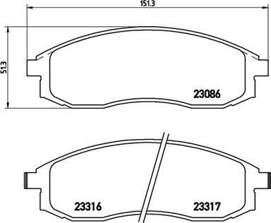 Magneti Marelli PF0970 - Bromsbeläggssats, skivbroms xdelar.se