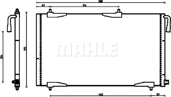 MAHLE AC 501 000P - Kondensor, klimatanläggning xdelar.se