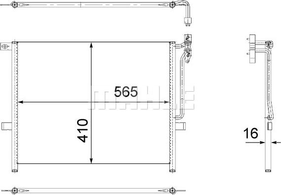 MAHLE AC 502 001S - Kondensor, klimatanläggning xdelar.se