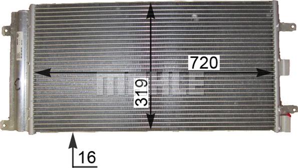 MAHLE AC 830 000P - Kondensor, klimatanläggning xdelar.se