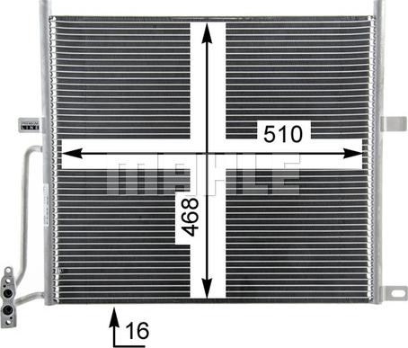 MAHLE AC 837 000P - Kondensor, klimatanläggning xdelar.se