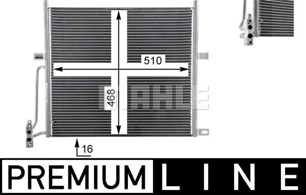 MAHLE AC 837 000P - Kondensor, klimatanläggning xdelar.se