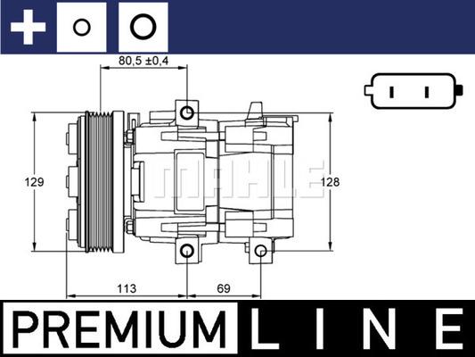 MAHLE ACP 101 000P - Kompressor, klimatanläggning xdelar.se