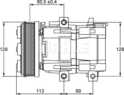 MAHLE ACP 101 000P - Kompressor, klimatanläggning xdelar.se