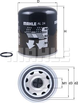 MAHLE AL 24 - Lufttorkarpatron, kompressorsystem xdelar.se