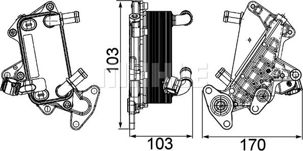 MAHLE CLC 25 000P - Oljekylare, automatisk transmission xdelar.se