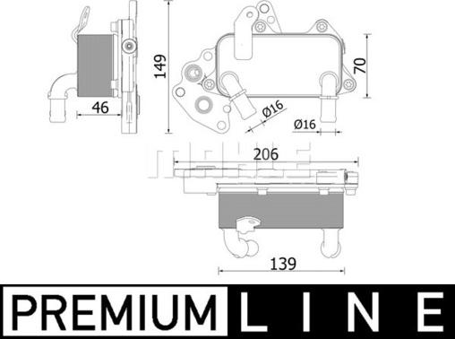 MAHLE CLC 230 000P - Oljekylare, automatisk transmission xdelar.se