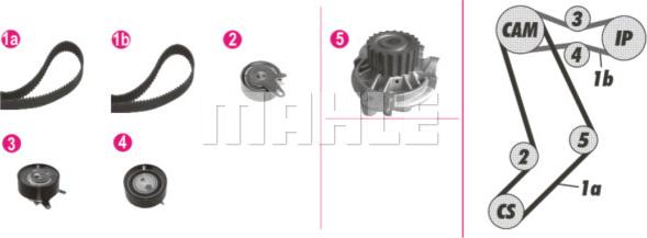 MAHLE CPK 98 000P - Vattenpump + kuggremssats xdelar.se