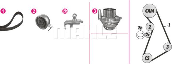 MAHLE CPK 93 000P - Vattenpump + kuggremssats xdelar.se