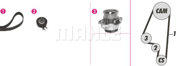 MAHLE CPK 63 000P - Vattenpump + kuggremssats xdelar.se