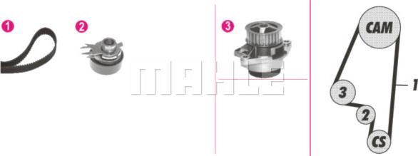 MAHLE CPK 10 000P - Vattenpump + kuggremssats xdelar.se