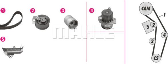 MAHLE CPK 85 000P - Vattenpump + kuggremssats xdelar.se