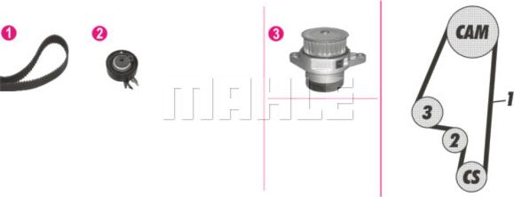 MAHLE CPK 39 000P - Vattenpump + kuggremssats xdelar.se