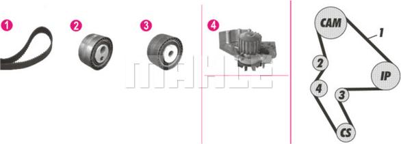 MAHLE CPK 78 000P - Vattenpump + kuggremssats xdelar.se