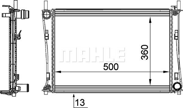 MAHLE CR 1355 000P - Kylare, motorkylning xdelar.se