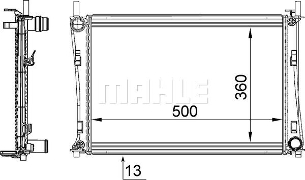 MAHLE CR 1355 000S - Kylare, motorkylning xdelar.se