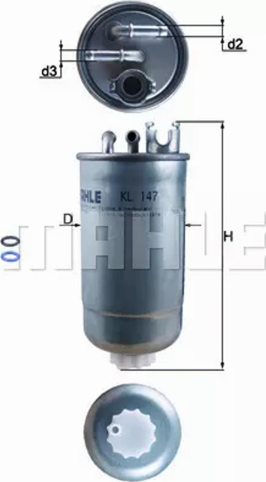 MAHLE KL 147D - Bränslefilter xdelar.se