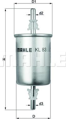 MAHLE KL 83 - Bränslefilter xdelar.se