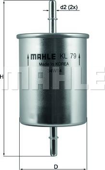 MAHLE KL 79 - Bränslefilter xdelar.se