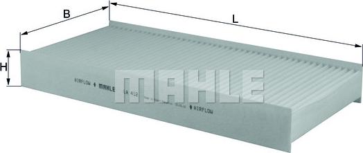 MAHLE LA 412 - Filter, kupéventilation xdelar.se