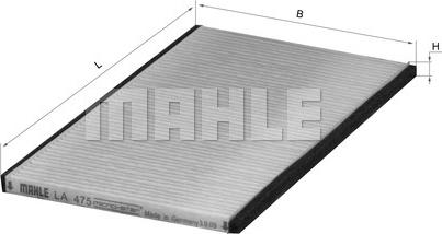 MAHLE LA 475 - Filter, kupéventilation xdelar.se