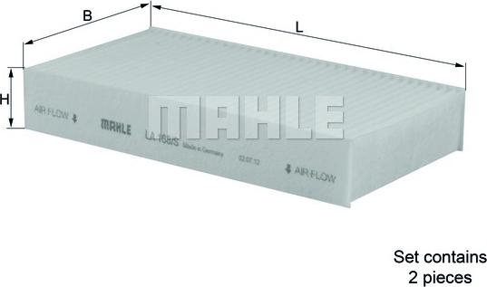 MAHLE LA 168/S - Filter, kupéventilation xdelar.se