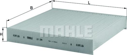 MAHLE LA 184 - Filter, kupéventilation xdelar.se