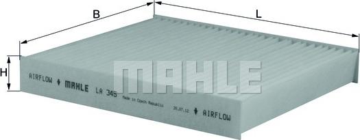 MAHLE LA 345 - Filter, kupéventilation xdelar.se