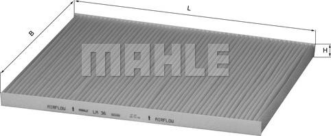 MAHLE LA 36 - Filter, kupéventilation xdelar.se