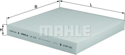 MAHLE LA 216 - Filter, kupéventilation xdelar.se