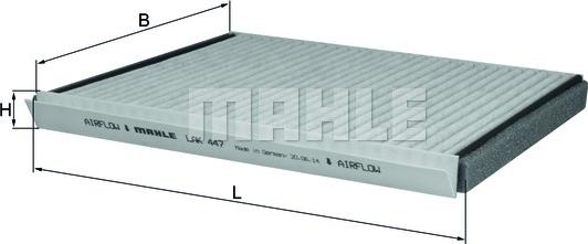 MAHLE LAK 447 - Filter, kupéventilation xdelar.se