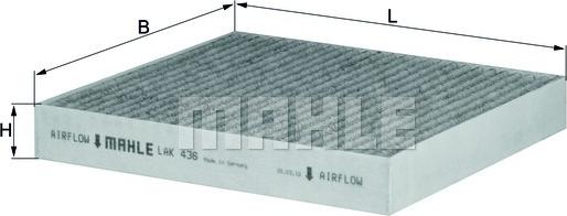 MAHLE LAK 436 - Filter, kupéventilation xdelar.se