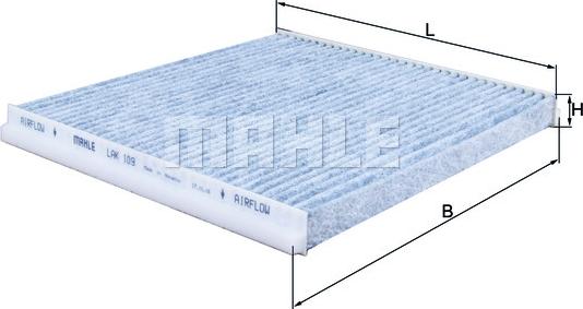 MAHLE LAK 109 - Filter, kupéventilation xdelar.se