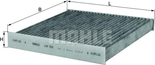 MAHLE LAK 859 - Filter, kupéventilation xdelar.se