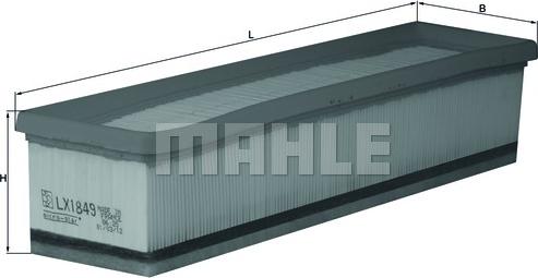 MAHLE LX 1849 - Luftfilter xdelar.se