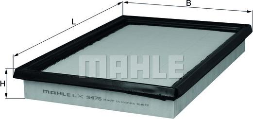 MAHLE LX 3475 - Luftfilter xdelar.se