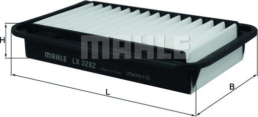 MAHLE LX 3282 - Luftfilter xdelar.se