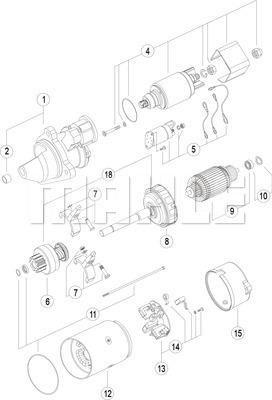 MAHLE MS 403 - Startmotor xdelar.se