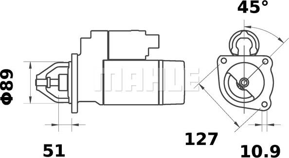 MAHLE MS 184 - Startmotor xdelar.se