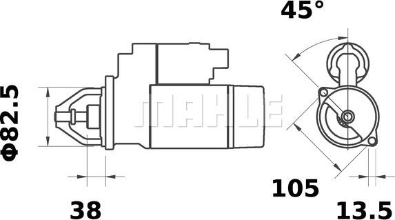 MAHLE MS 312 - Startmotor xdelar.se