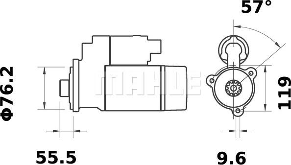 MAHLE MS 384 - Startmotor xdelar.se