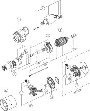 MAHLE MS 384 - Startmotor xdelar.se