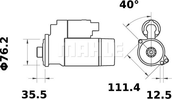 MAHLE MS 381 - Startmotor xdelar.se