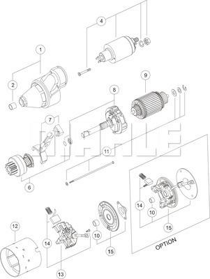 MAHLE MS 283 - Startmotor xdelar.se