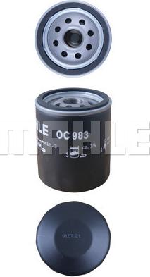 MAHLE OC 983 - Oljefilter xdelar.se