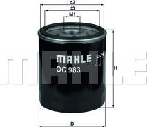 MAHLE OC 983 - Oljefilter xdelar.se