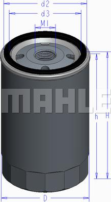 MAHLE OC 489 - Oljefilter xdelar.se