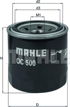 MAHLE OC 500 - Oljefilter xdelar.se