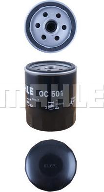 MAHLE OC 501 - Oljefilter xdelar.se