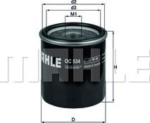 MAHLE OC 534 - Oljefilter xdelar.se